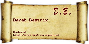 Darab Beatrix névjegykártya